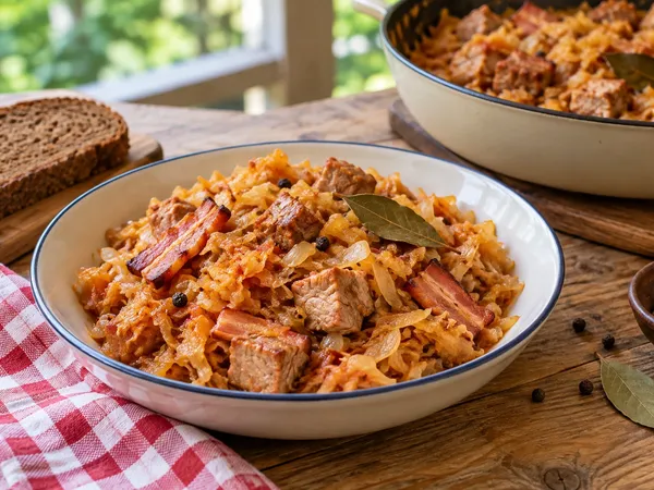 Бигус из капусты с мясом — готовое блюдо