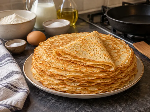 Блины на молоке — готовое блюдо