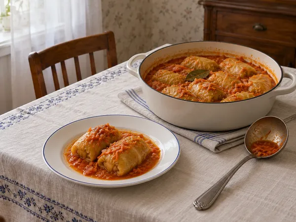 Голубцы с мясом и рисом — готовое блюдо