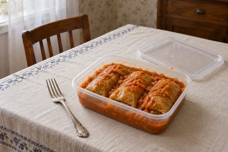 Голубцы с мясом и рисом: обед с собой