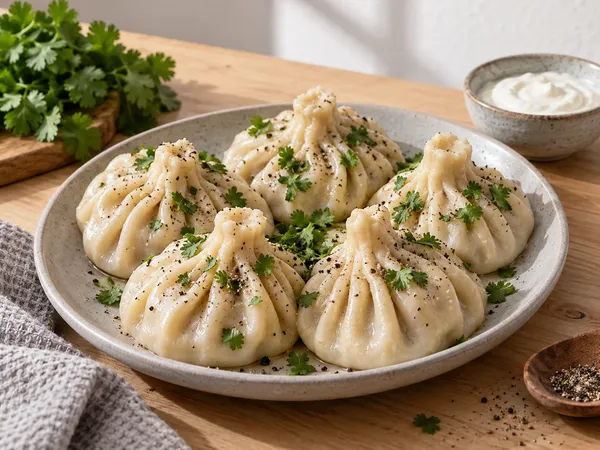 Хинкали с мясом — готовое блюдо