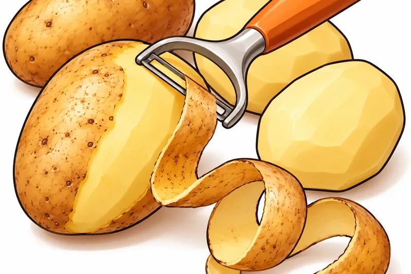 Картофельные зразы с мясом, шаг 1: Картофель очистите, крупно нарежьте и залейте холодной водой, чтобы она покрывала куски. …