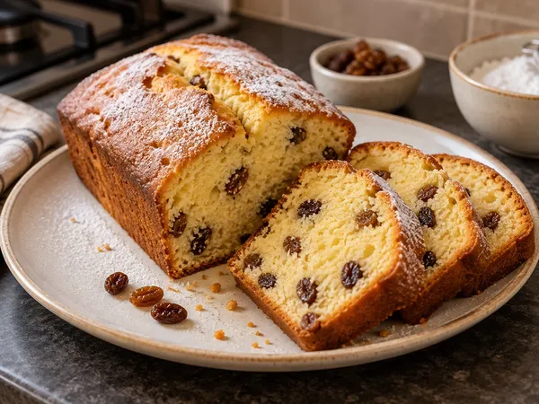 Кекс с изюмом — готовое блюдо