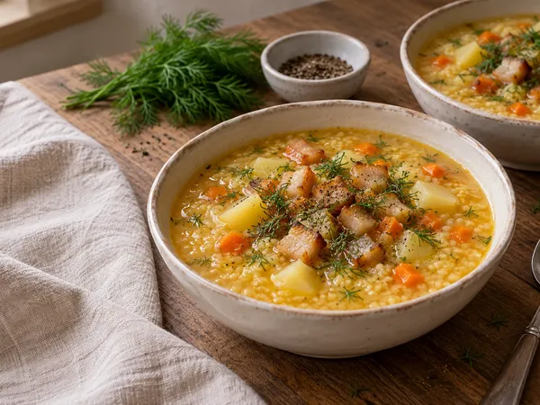 Кулеш с салом и пшеном — готовое блюдо
