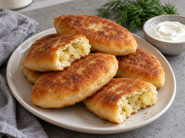 Пирожки жареные с картошкой — готовое блюдо