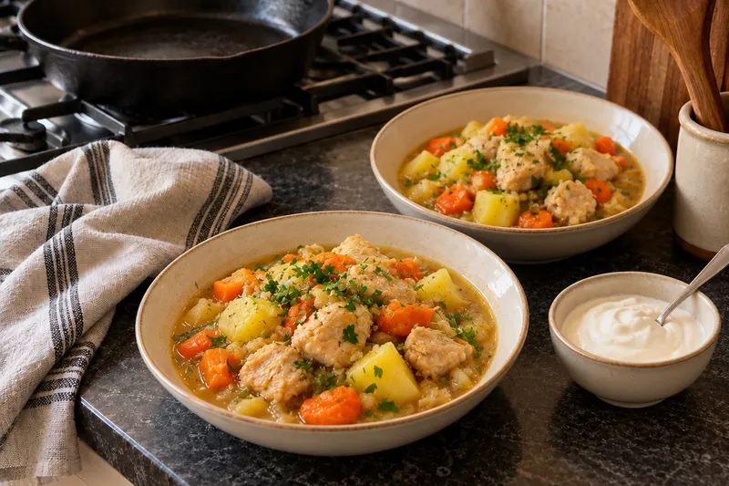 Рагу из курицы и картофеля: повседневная подача