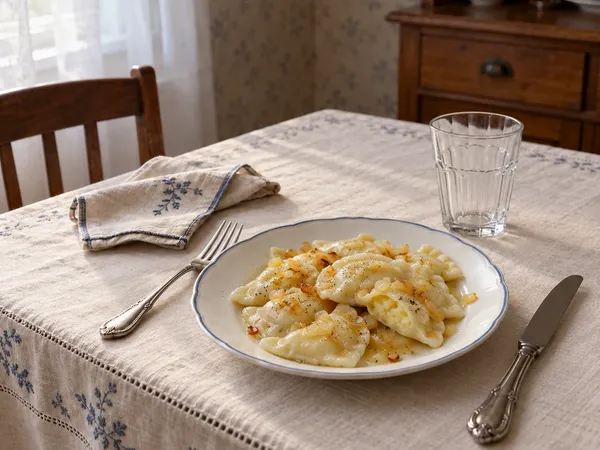 Вареники с картошкой — готовое блюдо